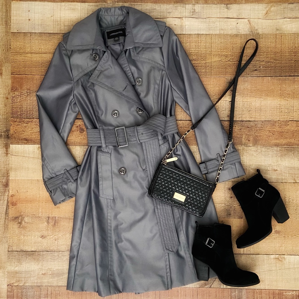 Trench Coat In Silver-Gray Gorgeous!!!